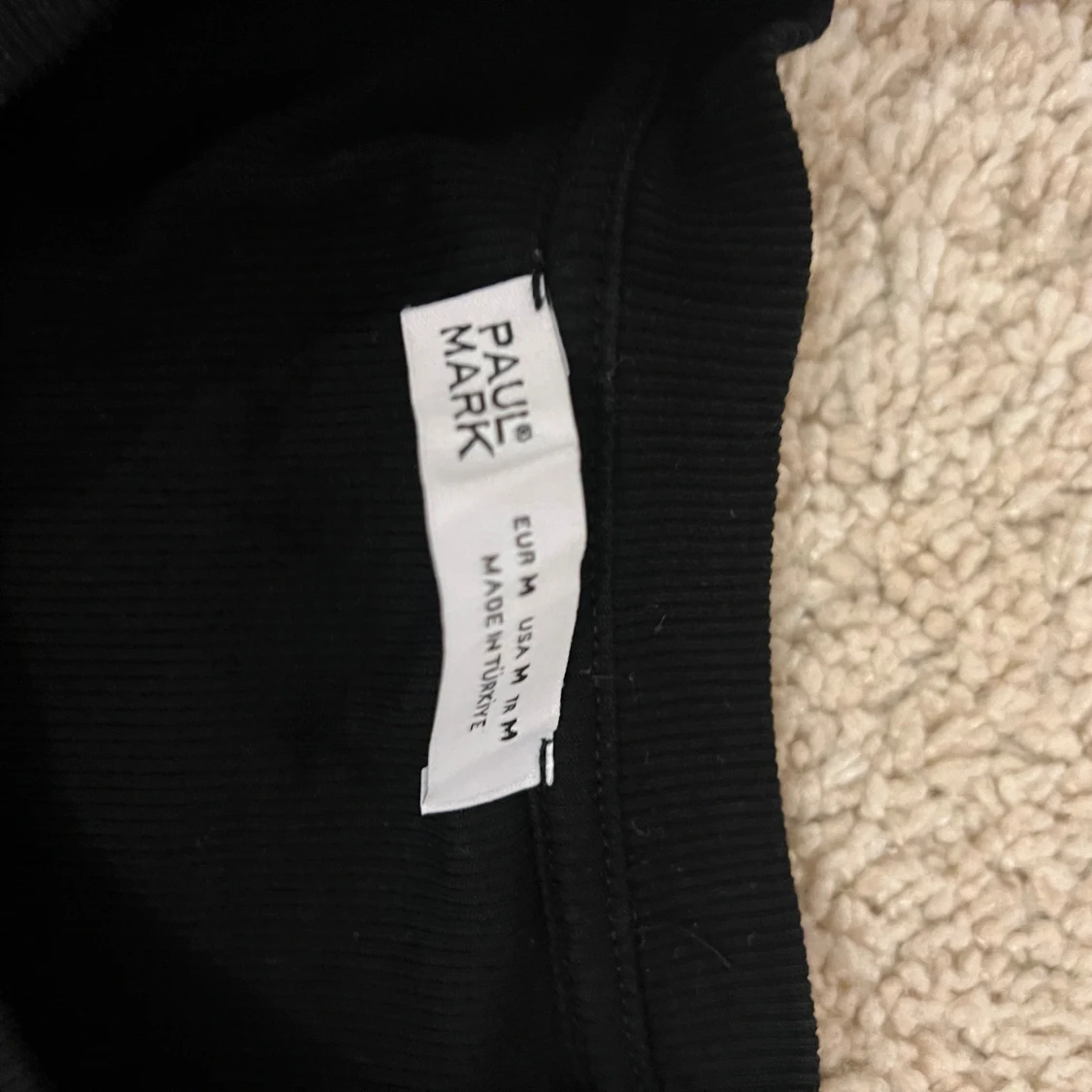 Svart ribbad topp med snörning Paul Mark - 2