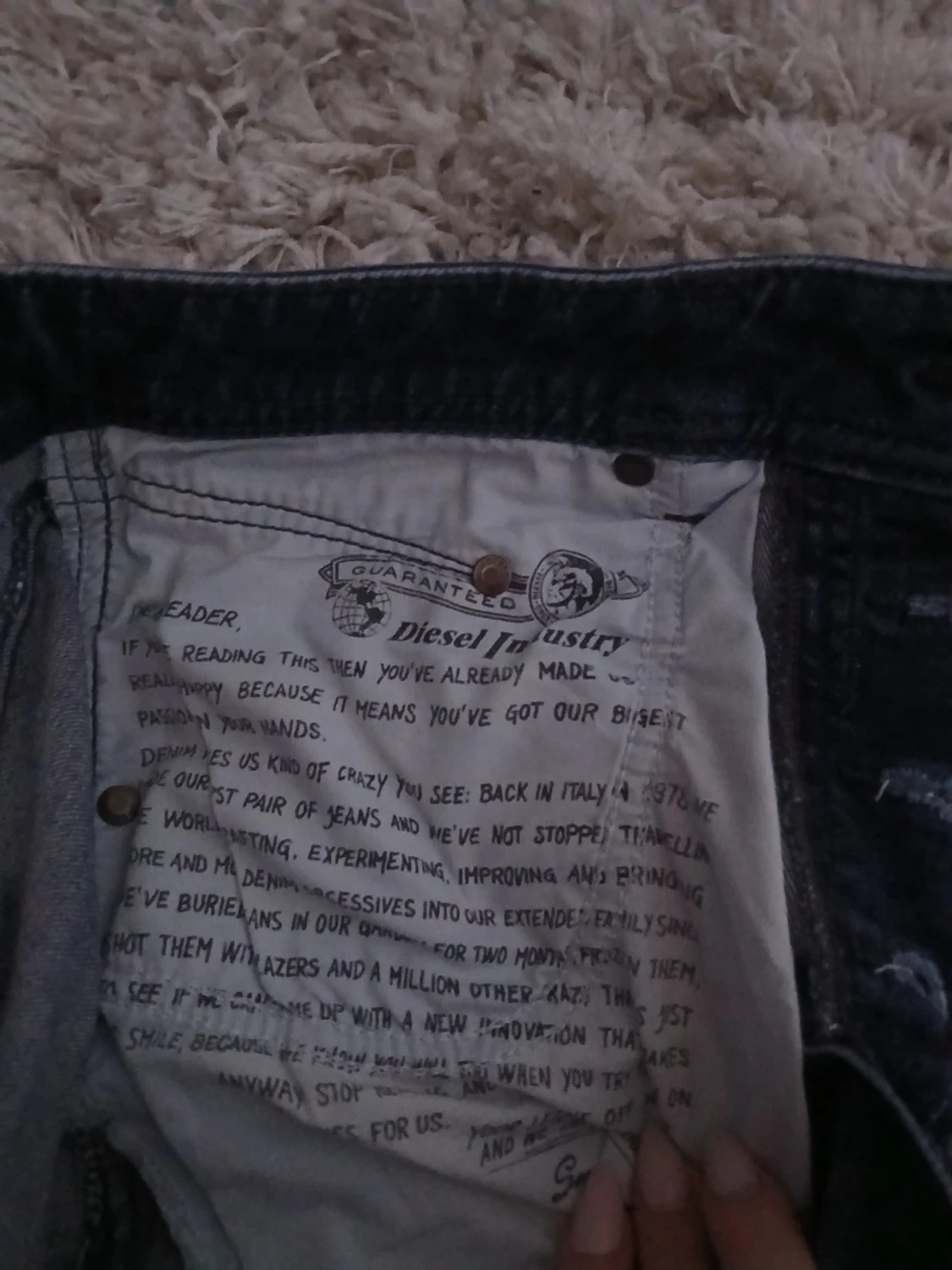 Blå Disel industry jeans straight fit - 6