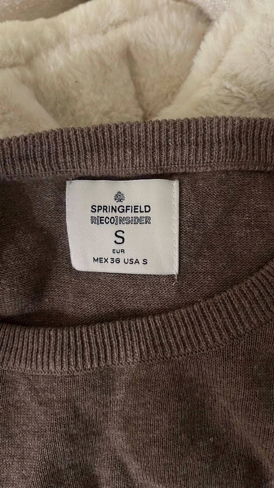 Brun stickad tröja från Springfield - 4