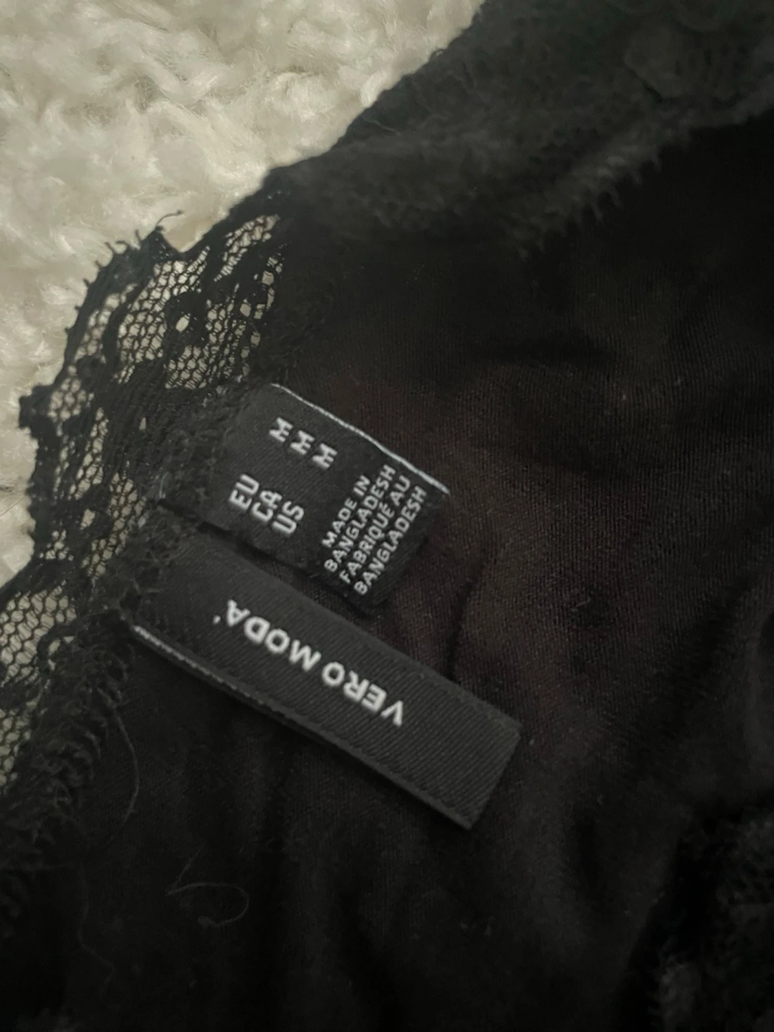 Svart långärmad spetsblus Vero Moda - 2