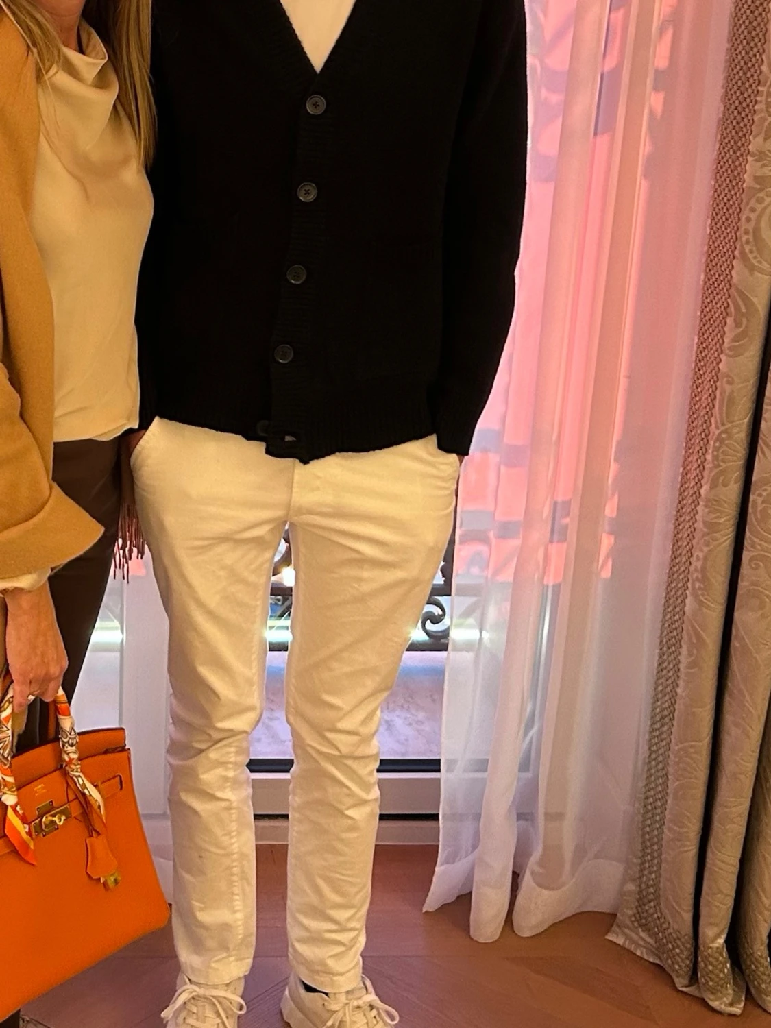 Mörkblå kofta med knappar - 3