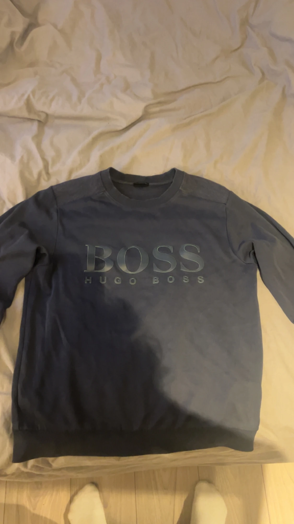 Blå slim fit tröja från Hugo Boss