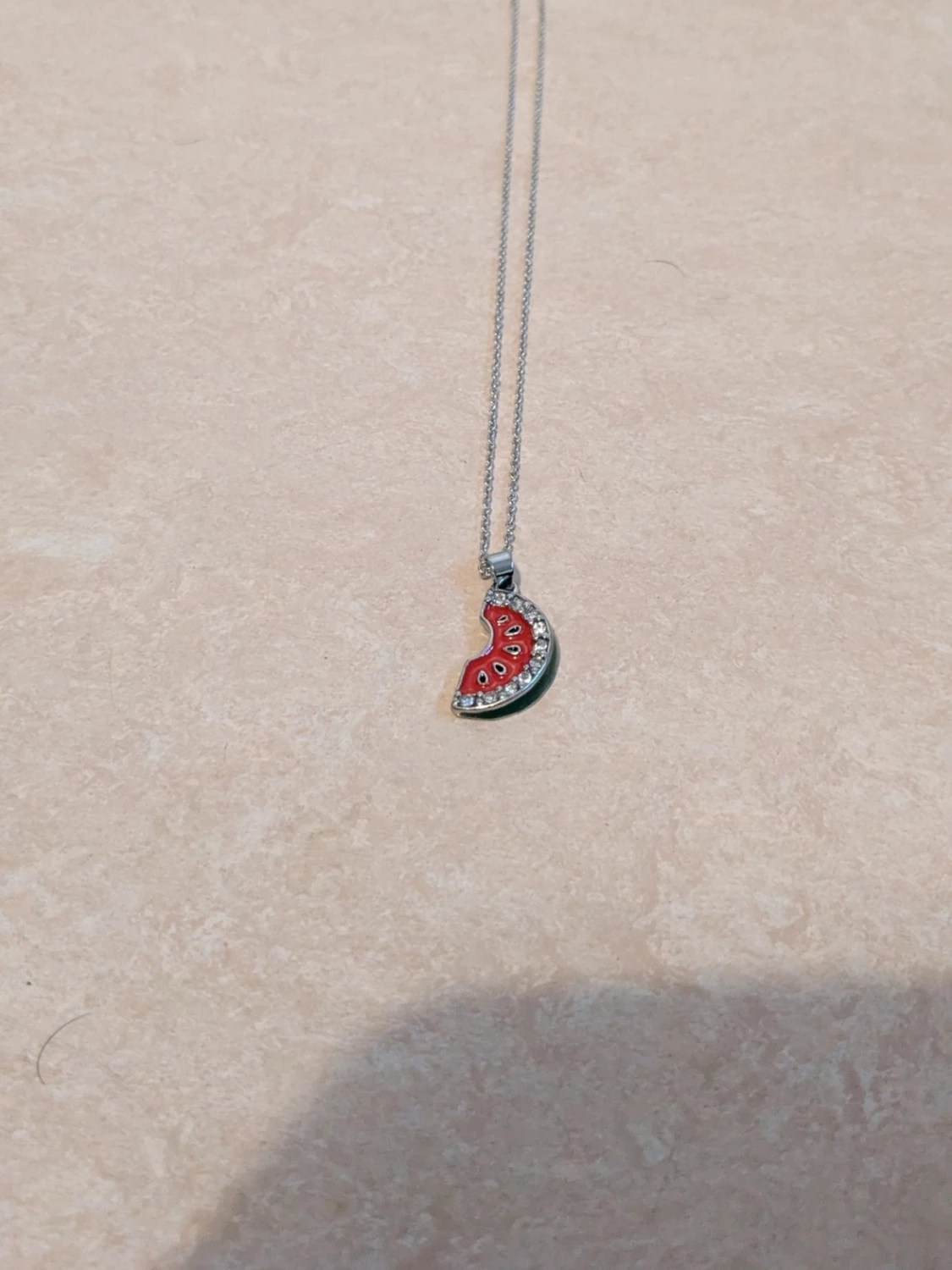 Halsband med vattenmelon-hänge - 1