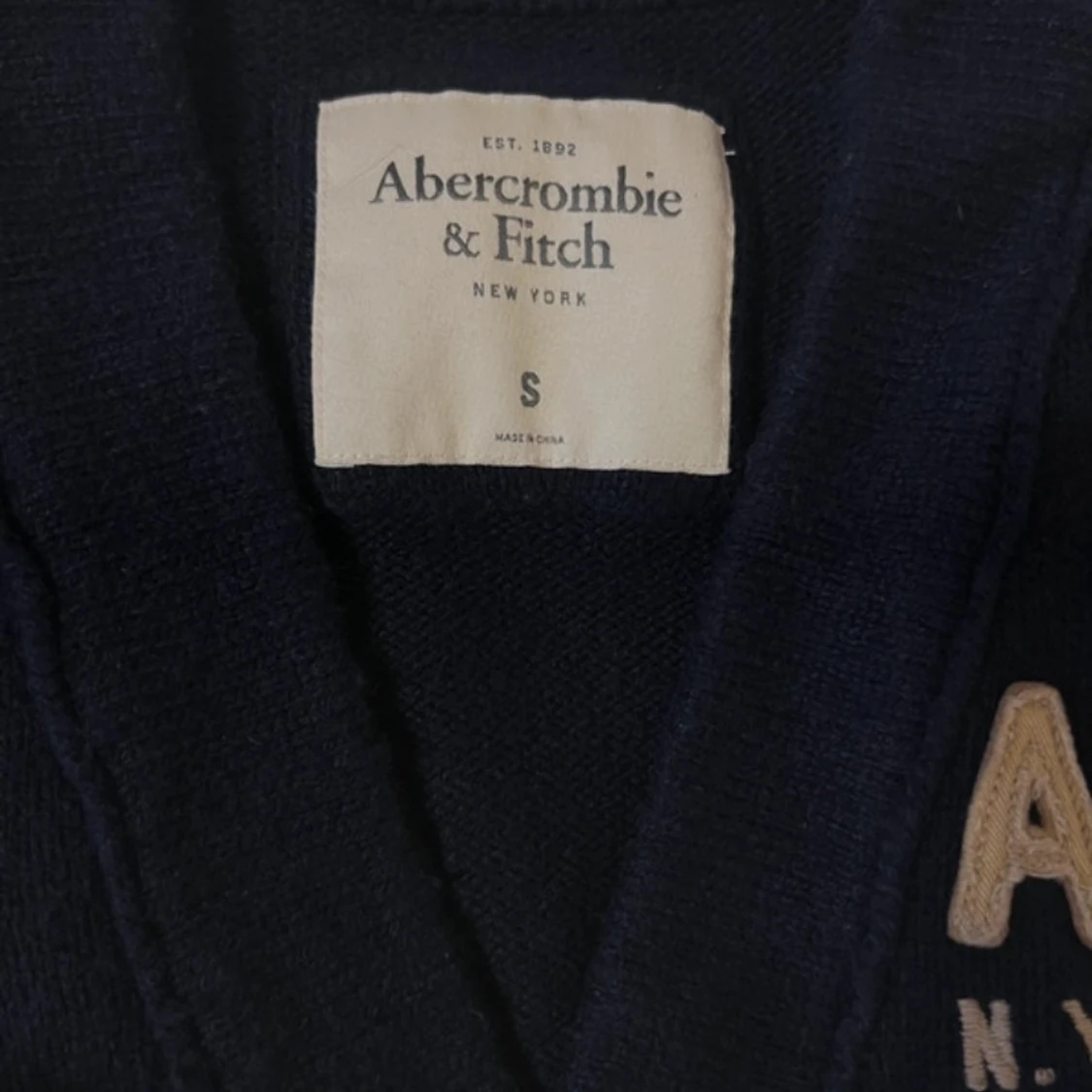 Marinblå kofta Abercrombie & Fitch 40% wool - 3