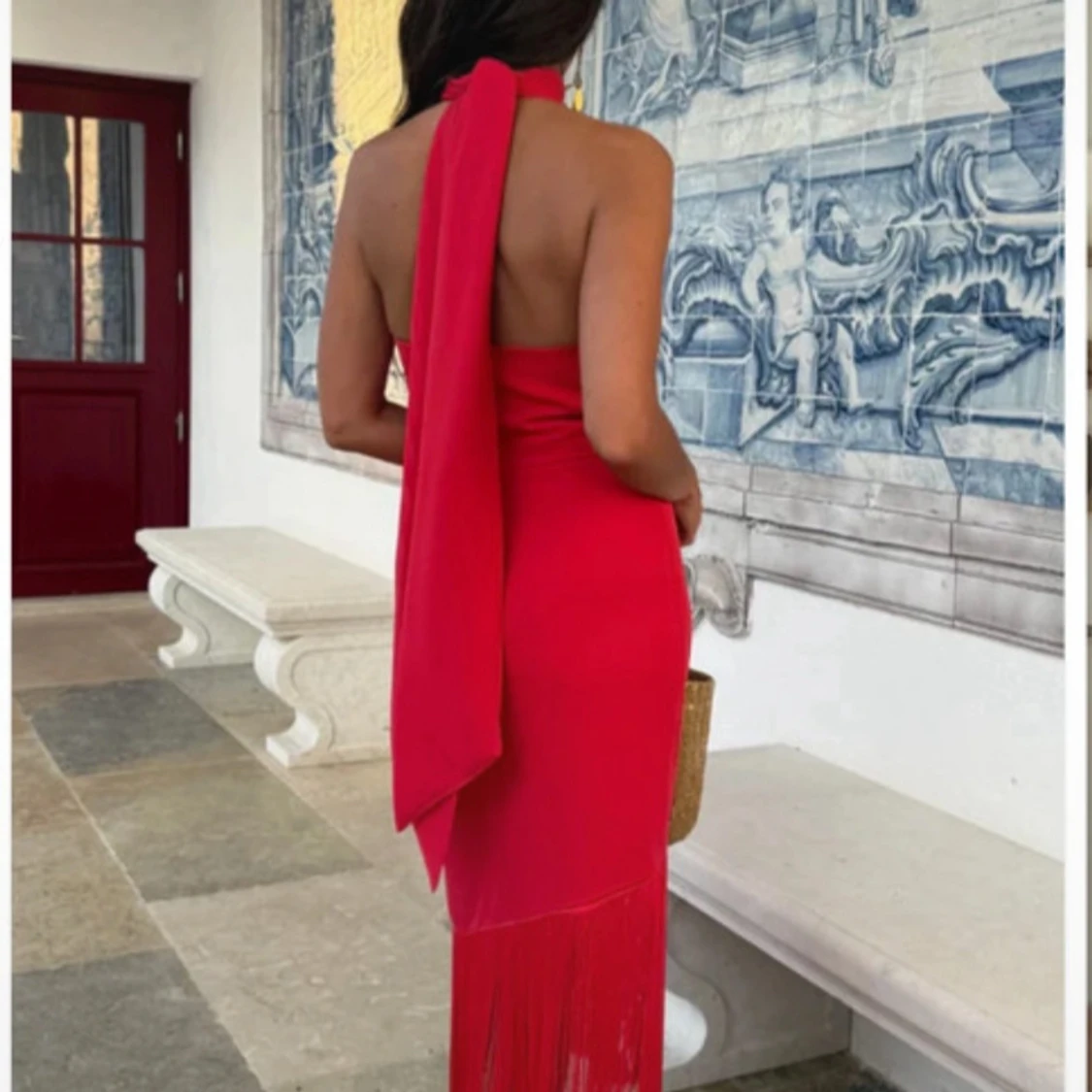 Röd långklänning - 2