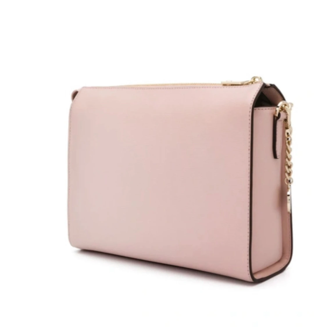 Ljusrosa axelväska från DKNY i skinn - 1
