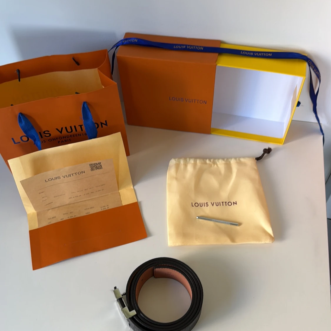 L och V Damier Graphite bälte - 3