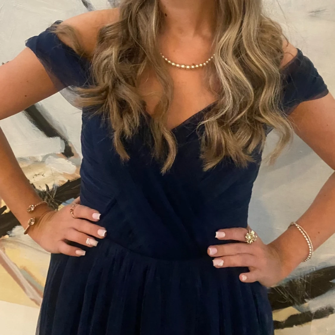 Marinblå långklänning Marri Marri - 1