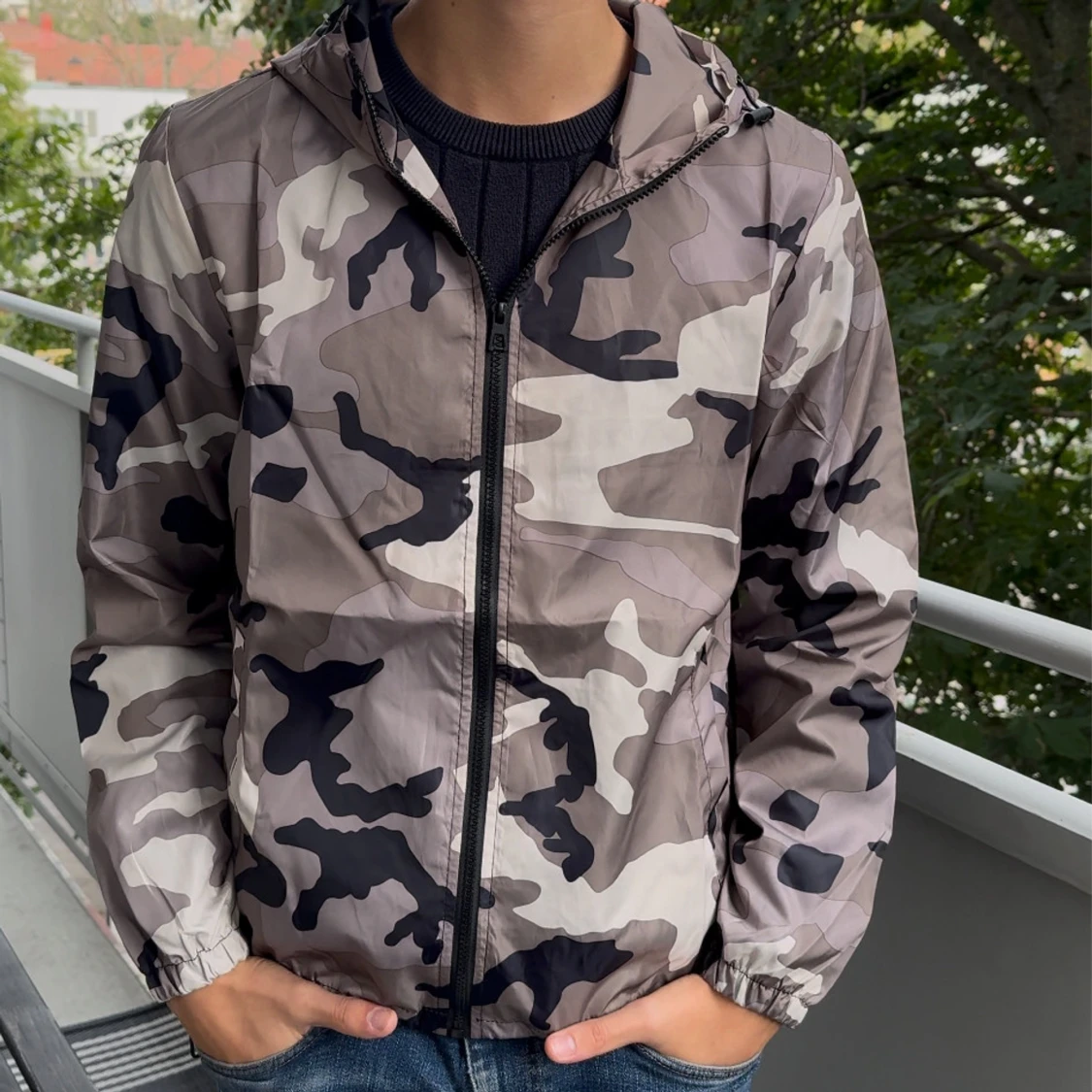 Camo windbreaker/höstjacka
