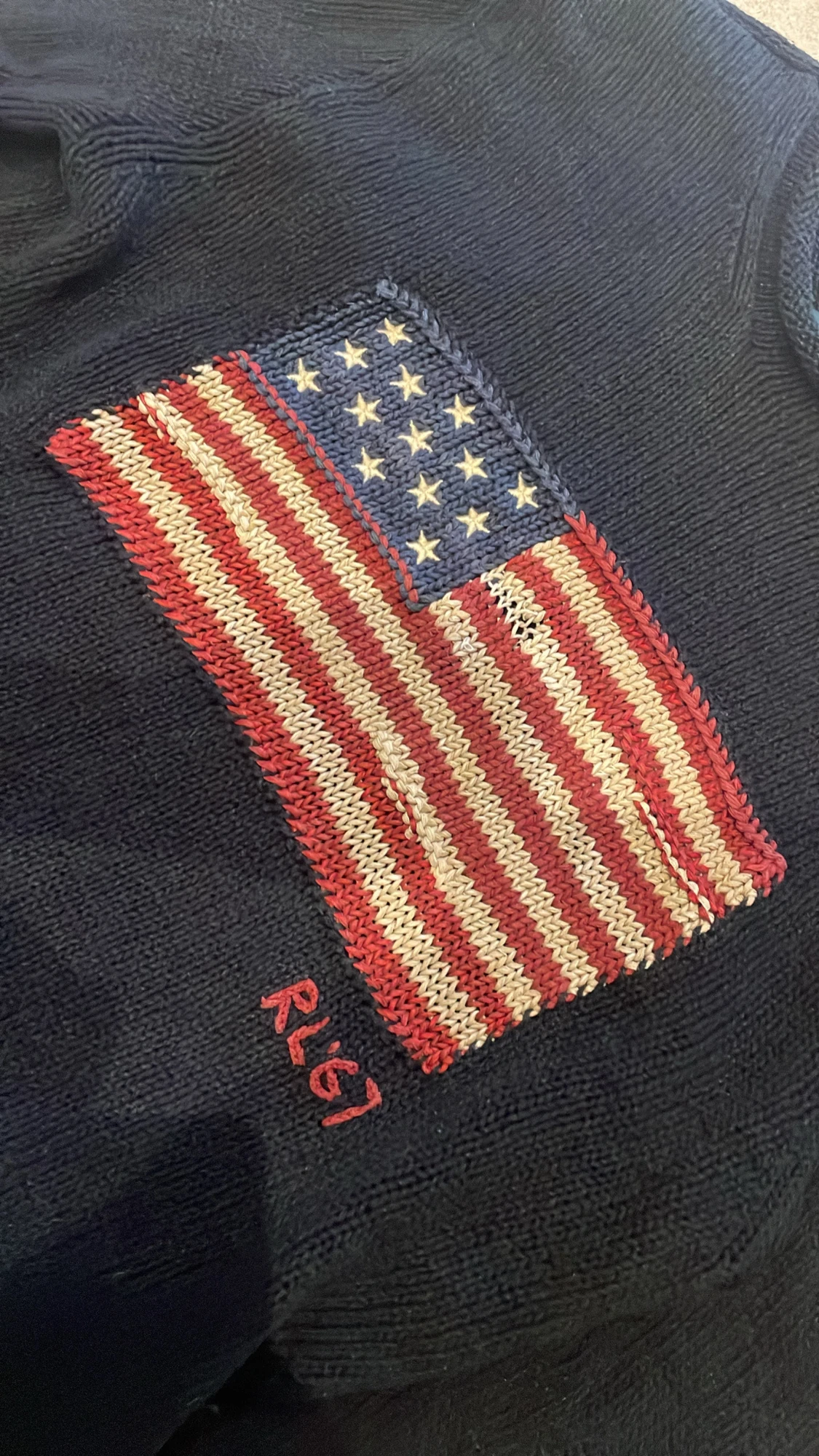 American flag Ralph Lauren stickade tröja  - 2