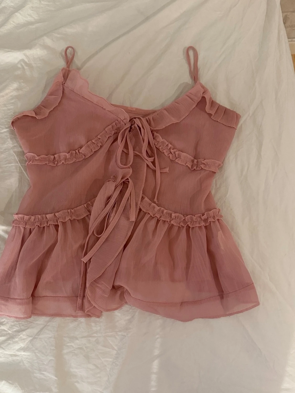 Rosa volangtop från Zara - 1