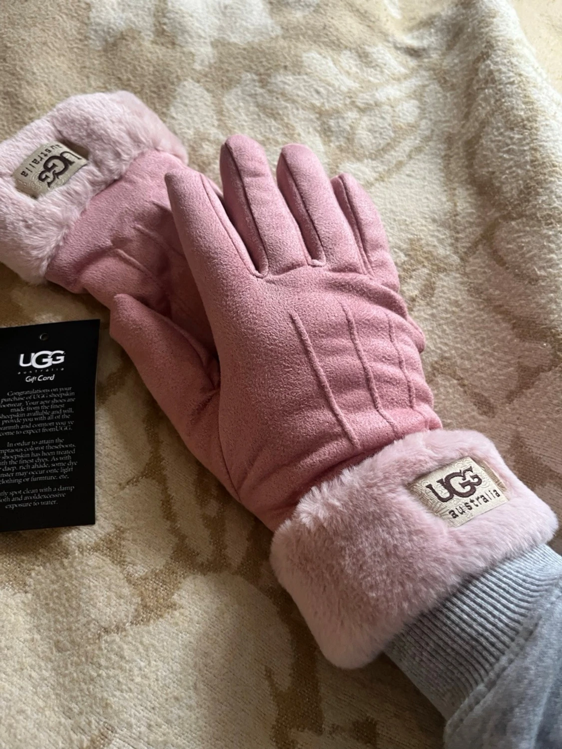 Nya Ugg handskar rosa Med touch  - 2