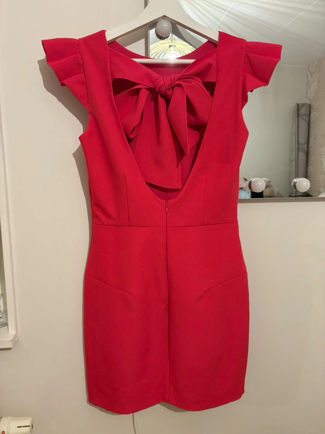 Röd kort klänning från Zara Basic - 1