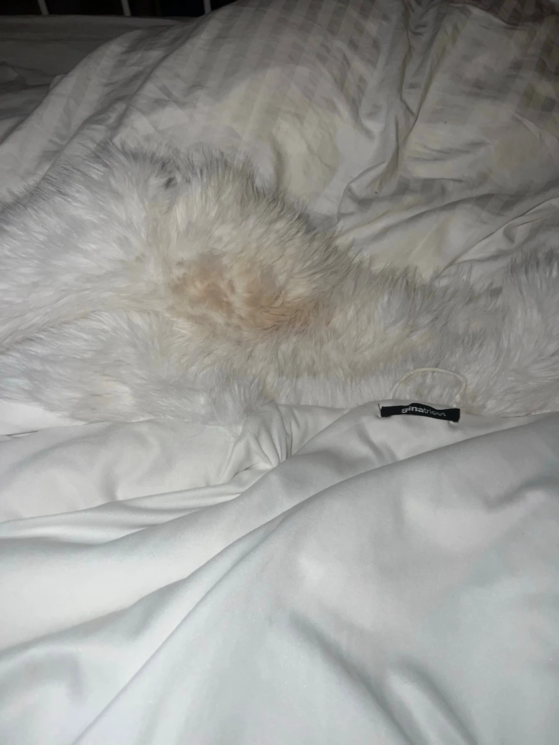 White Faux Fur Jacket – Gina Tricot | Size M - 3