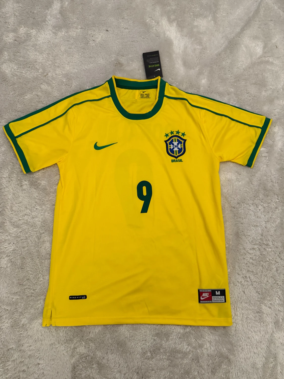 Brasilien Ronaldo 9 fotbollströja Nike M - 1