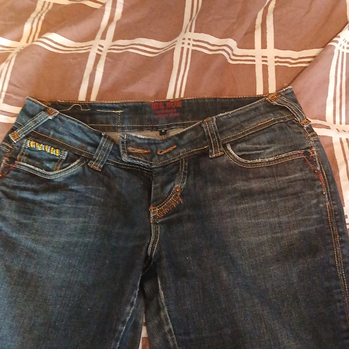 Lowaist Blå Bik Bok jeans 2000s stil - 1