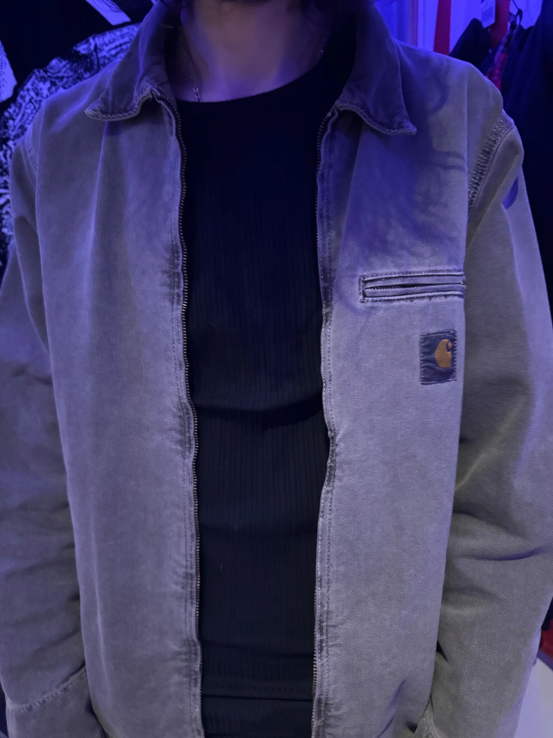 Grå grön Carhartt jacka - 1