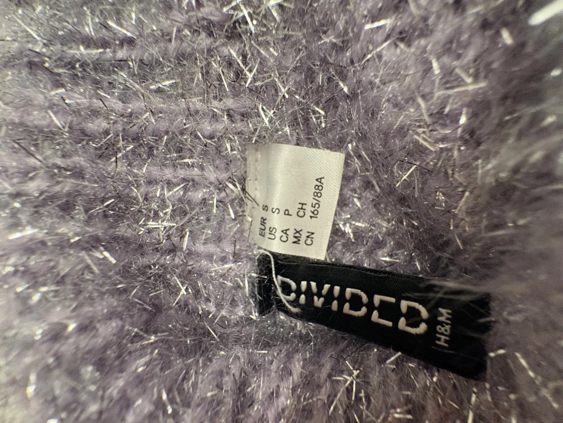 Ljuslila fluffig tröja från H&M Divided - 2