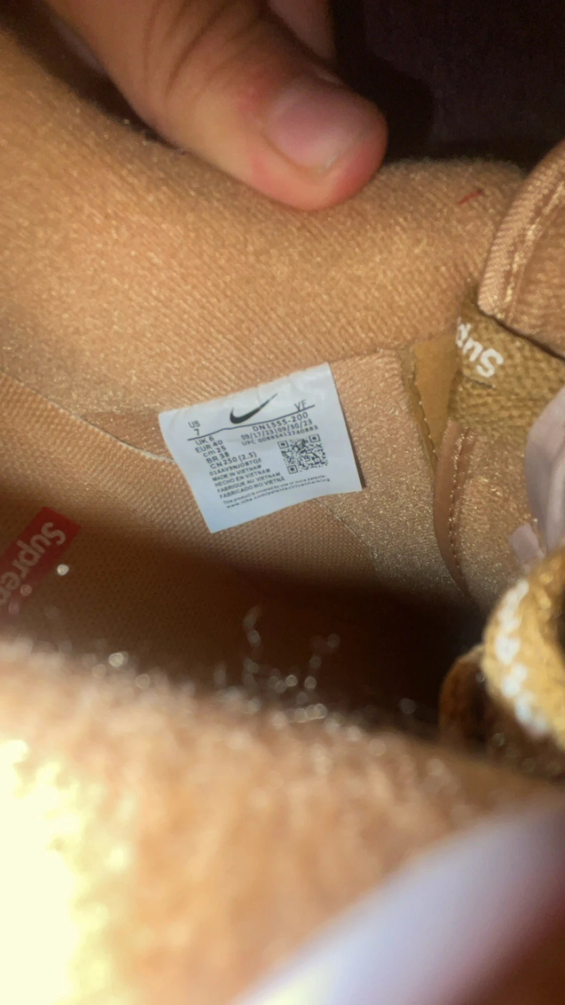 Nike Air Force 1 Supreme Wheat - 5