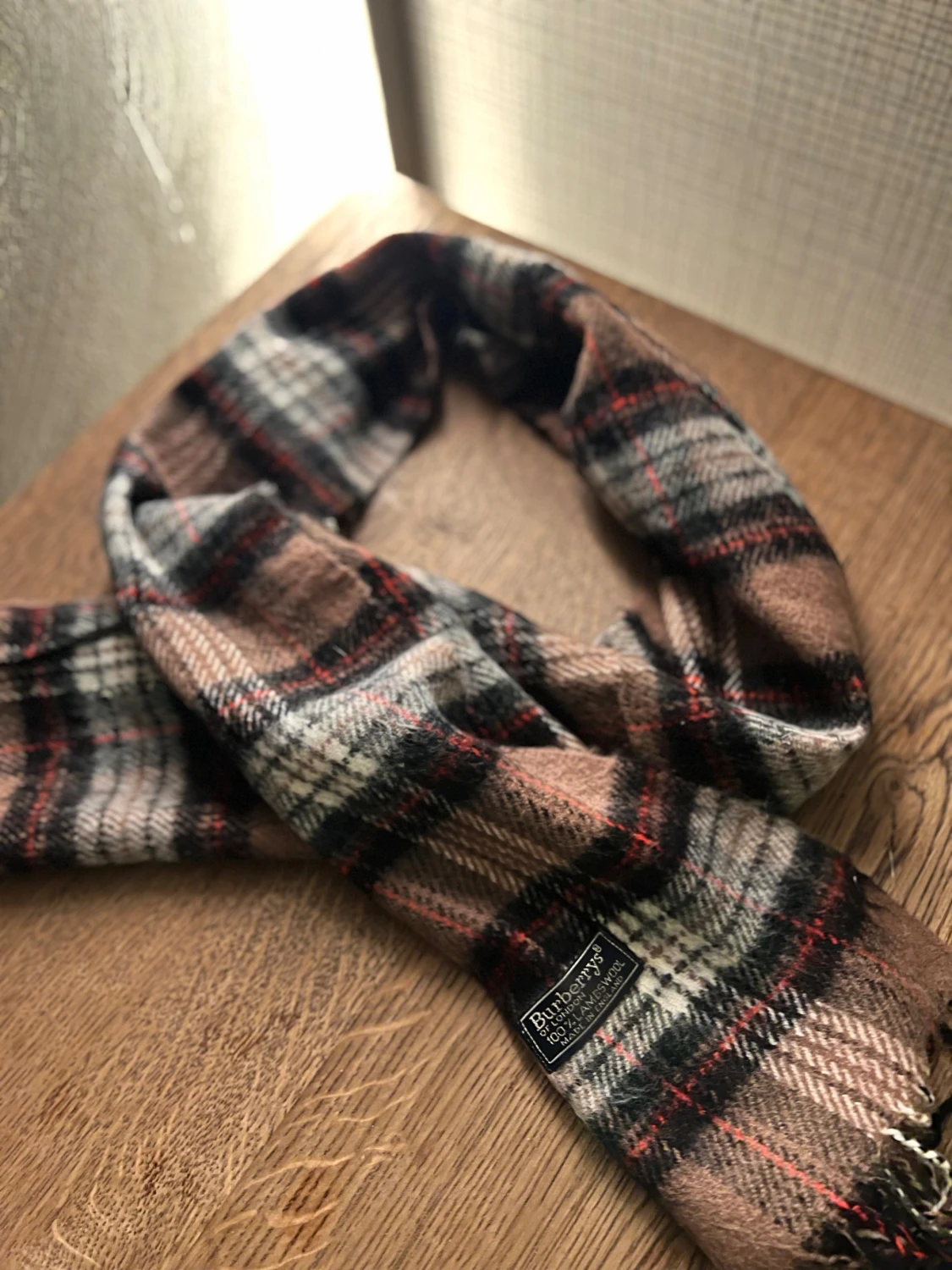 Rutig halsduk från Burberrys i ull - 1