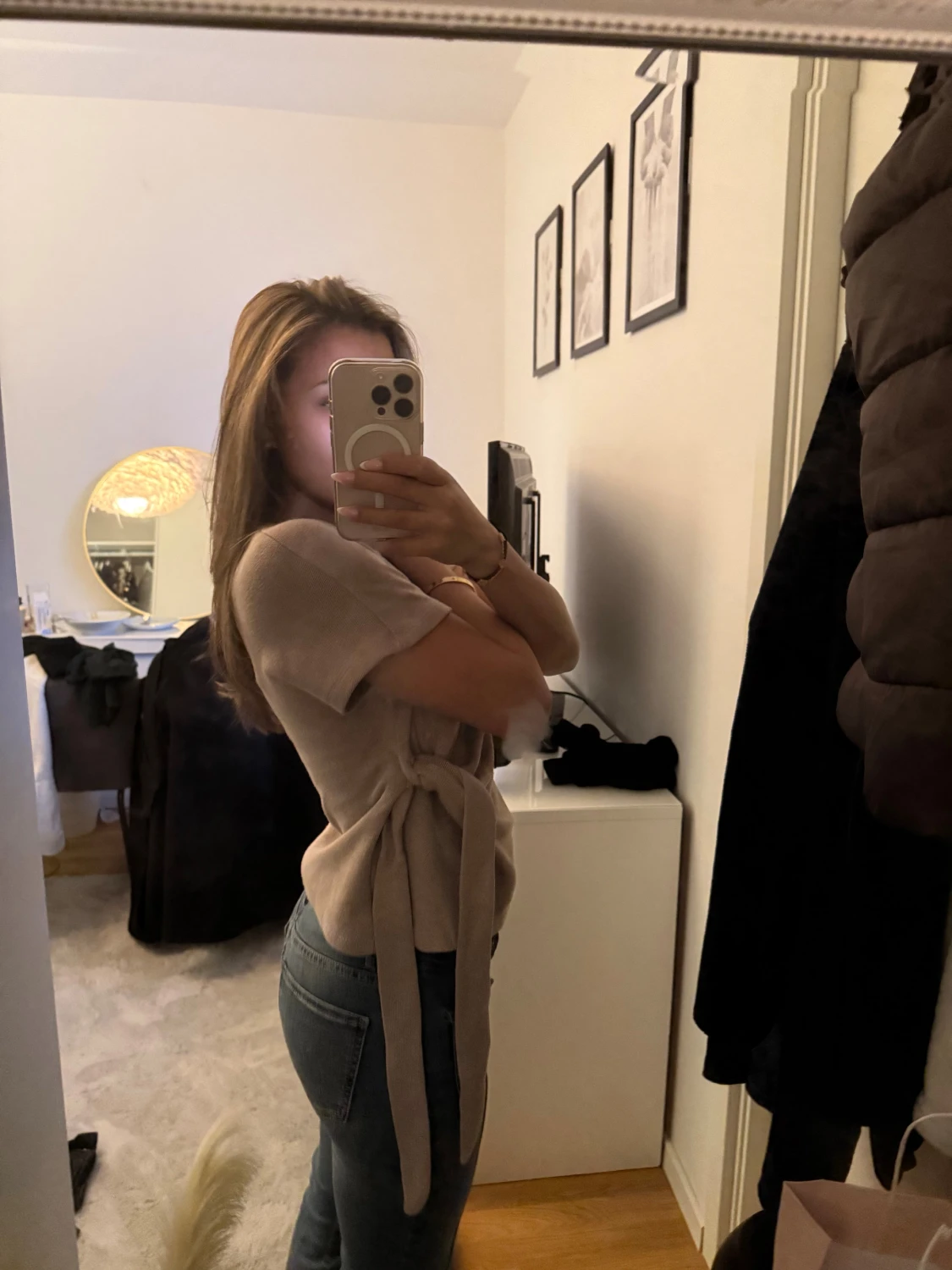 zara tröja med knytning  - 1