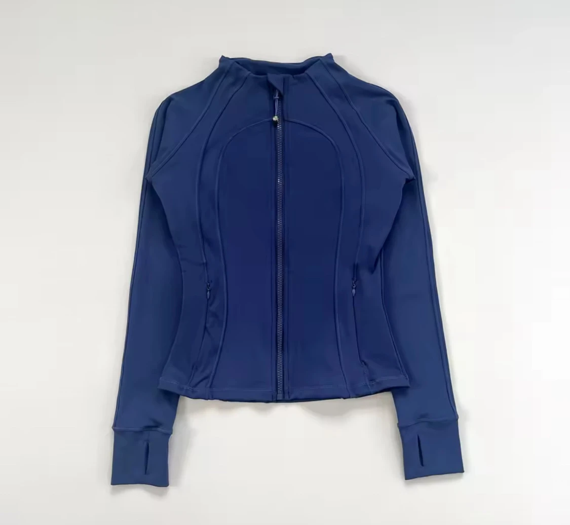 Slim långärmad zip-tröja i flera färger - 1