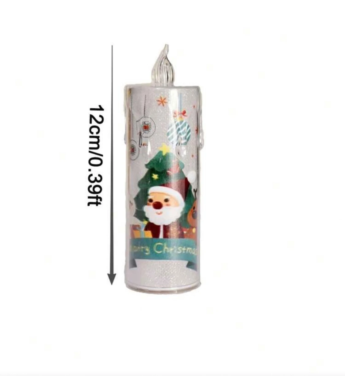 4 st LED Juldekoration Ljus Santa 12cm - 2