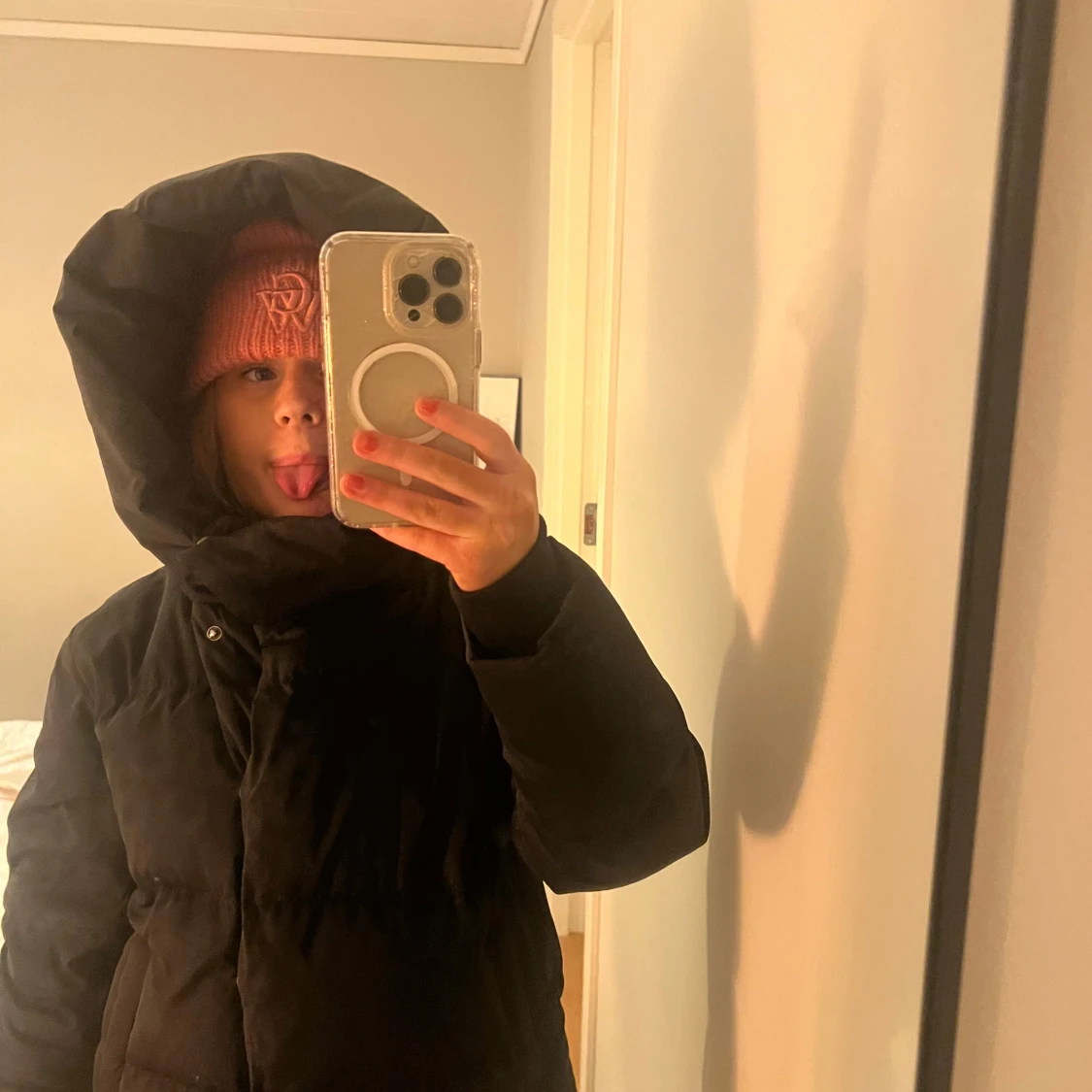 Svart pufferjacka från Object