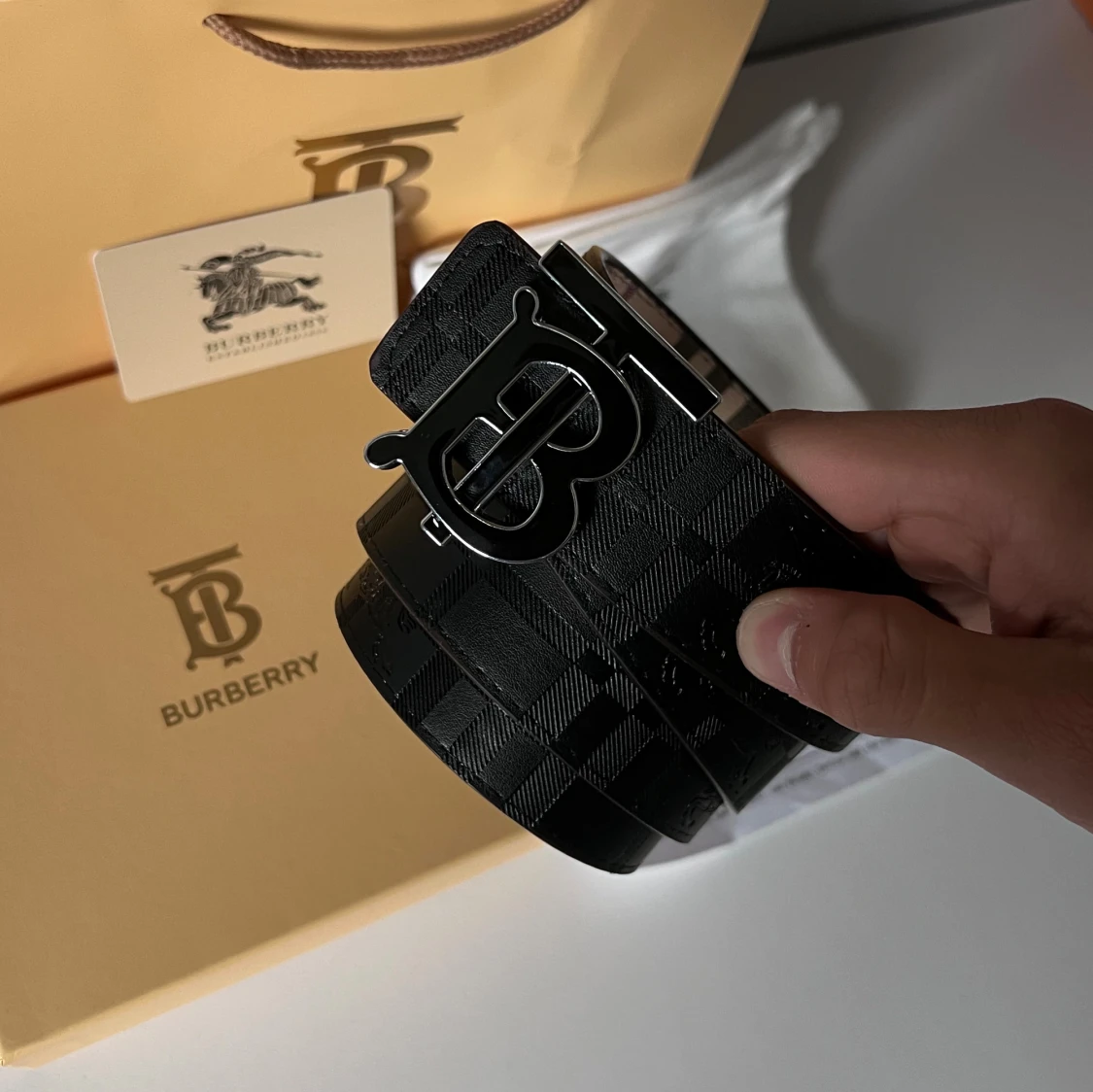 Burberry Bälte svart/Beige - 4