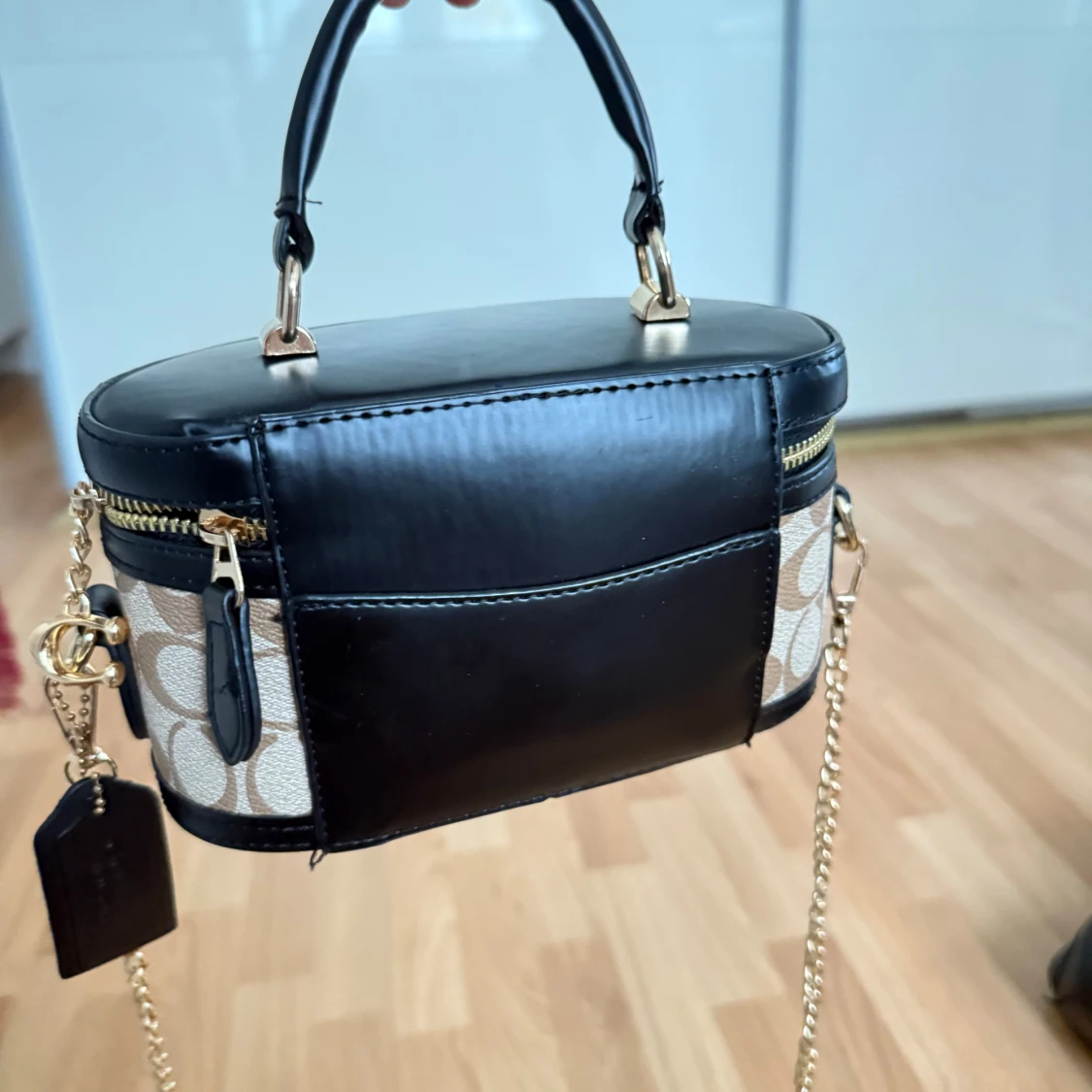 Coach oval handväska med kedja - 4