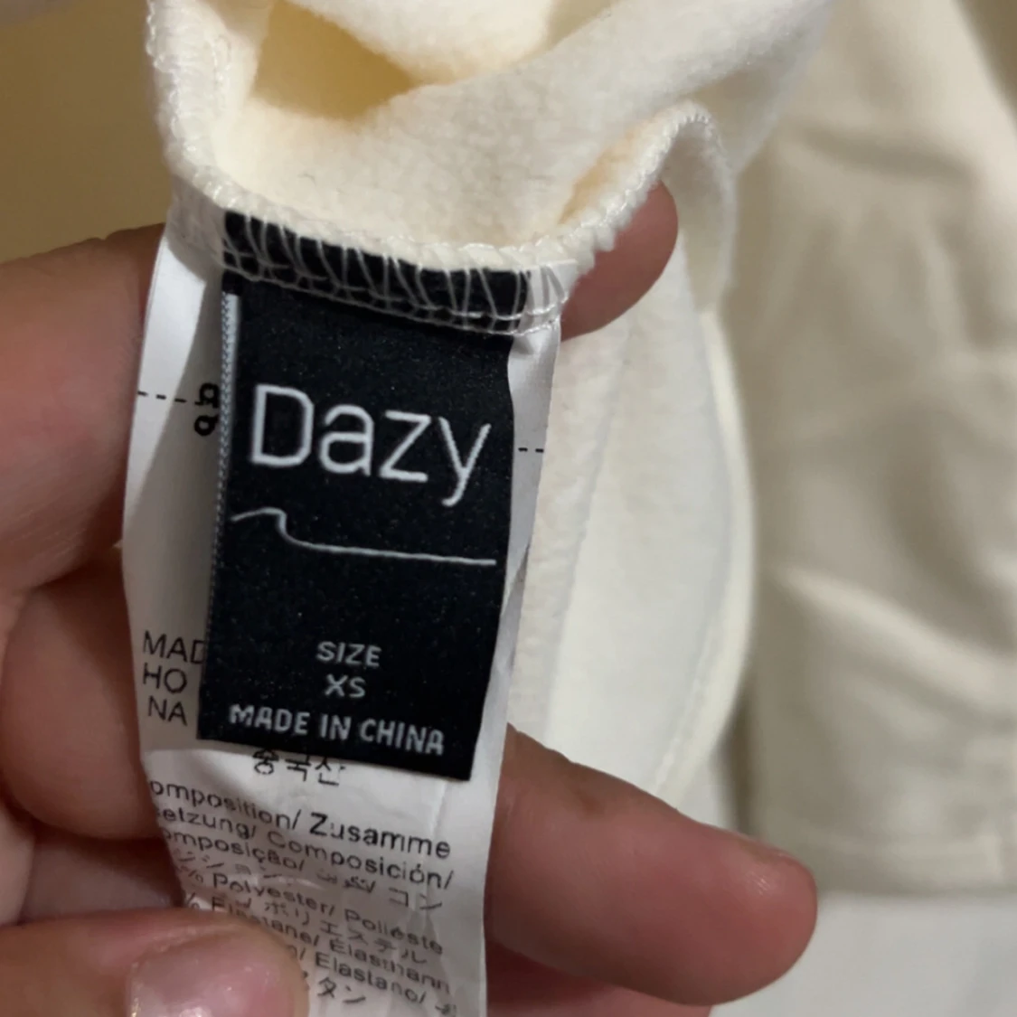 Vit långärmad tröja från Dazy XS - 2