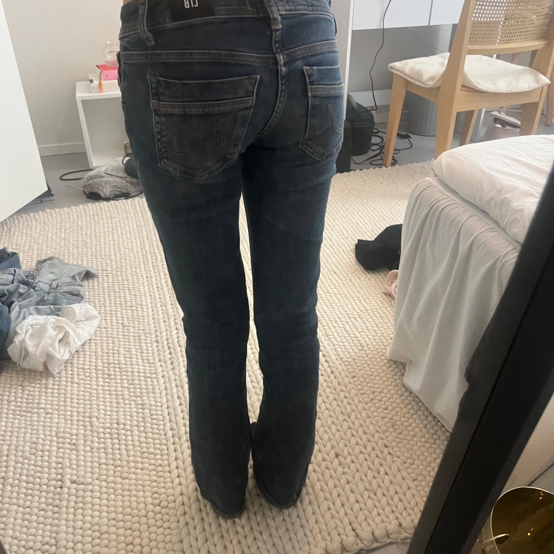 Blå bootcut jeans från LTB, W24 L30 - 1