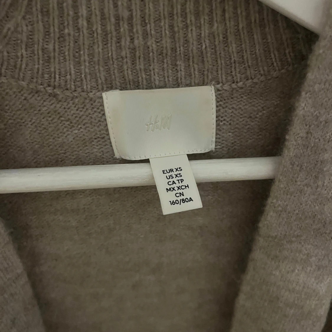 Beige lång kofta från H&M XS - 1