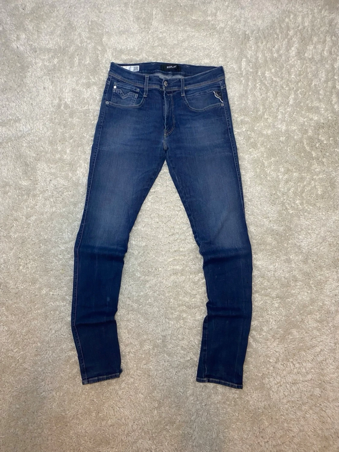 Mörkblå Replay Anbass jeans - 1