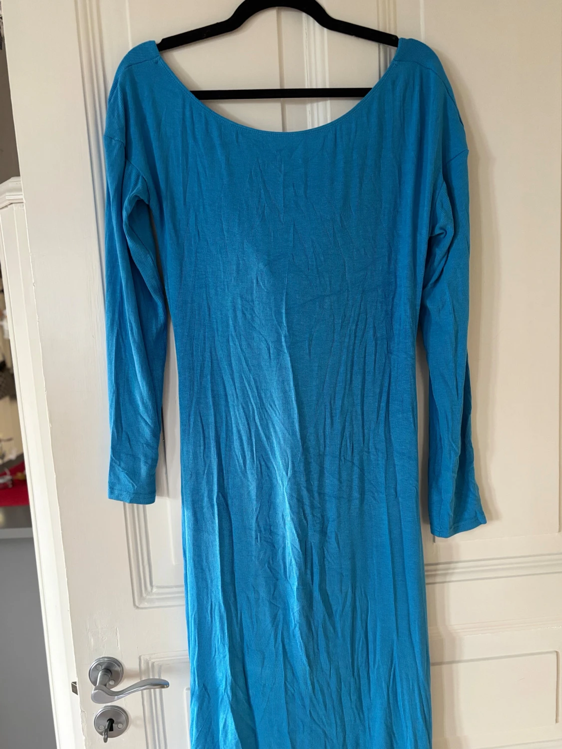 Blå stretchig klänning  - 2