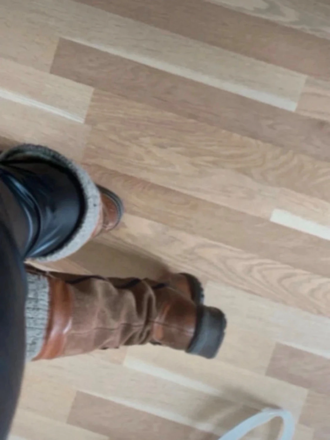 Bruna höga boots med snörning - 2