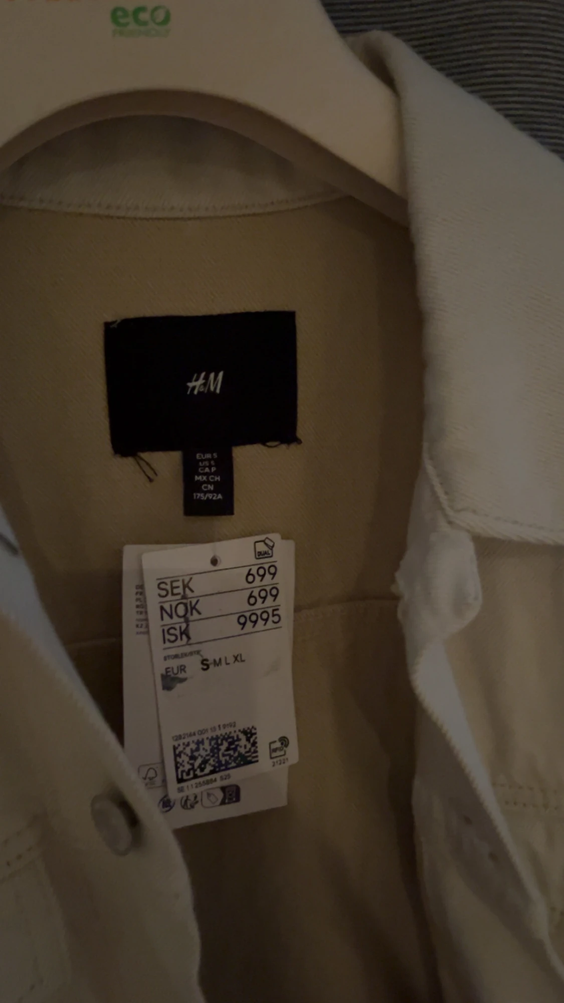Beige jeansjacka från H&M - 1