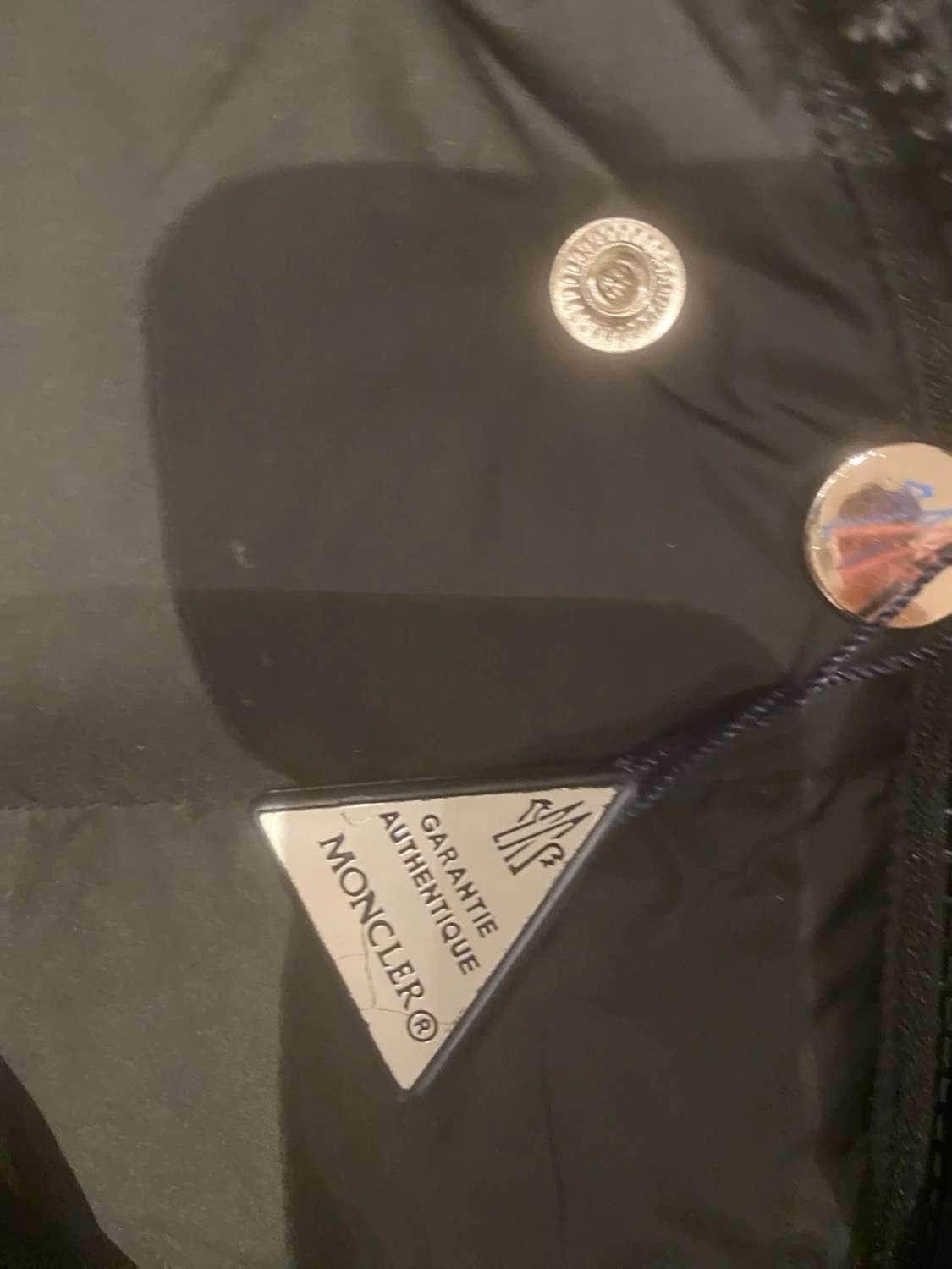 Svart Moncler pufferjacka med huva - 3