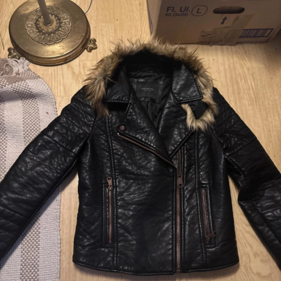 Svart skinnjacka Marc New York S