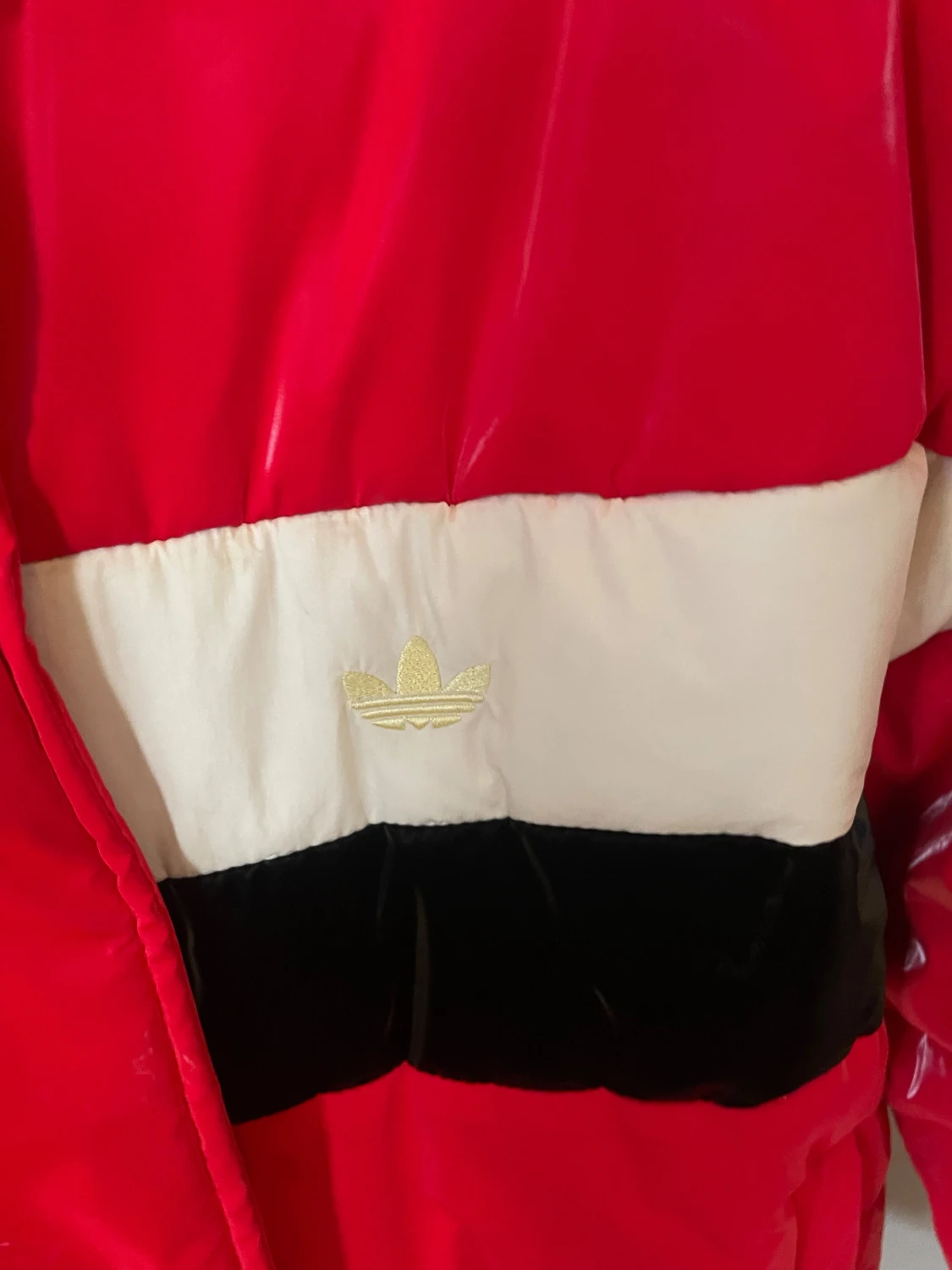 Röd pufferjacka från Adidas, M - 1