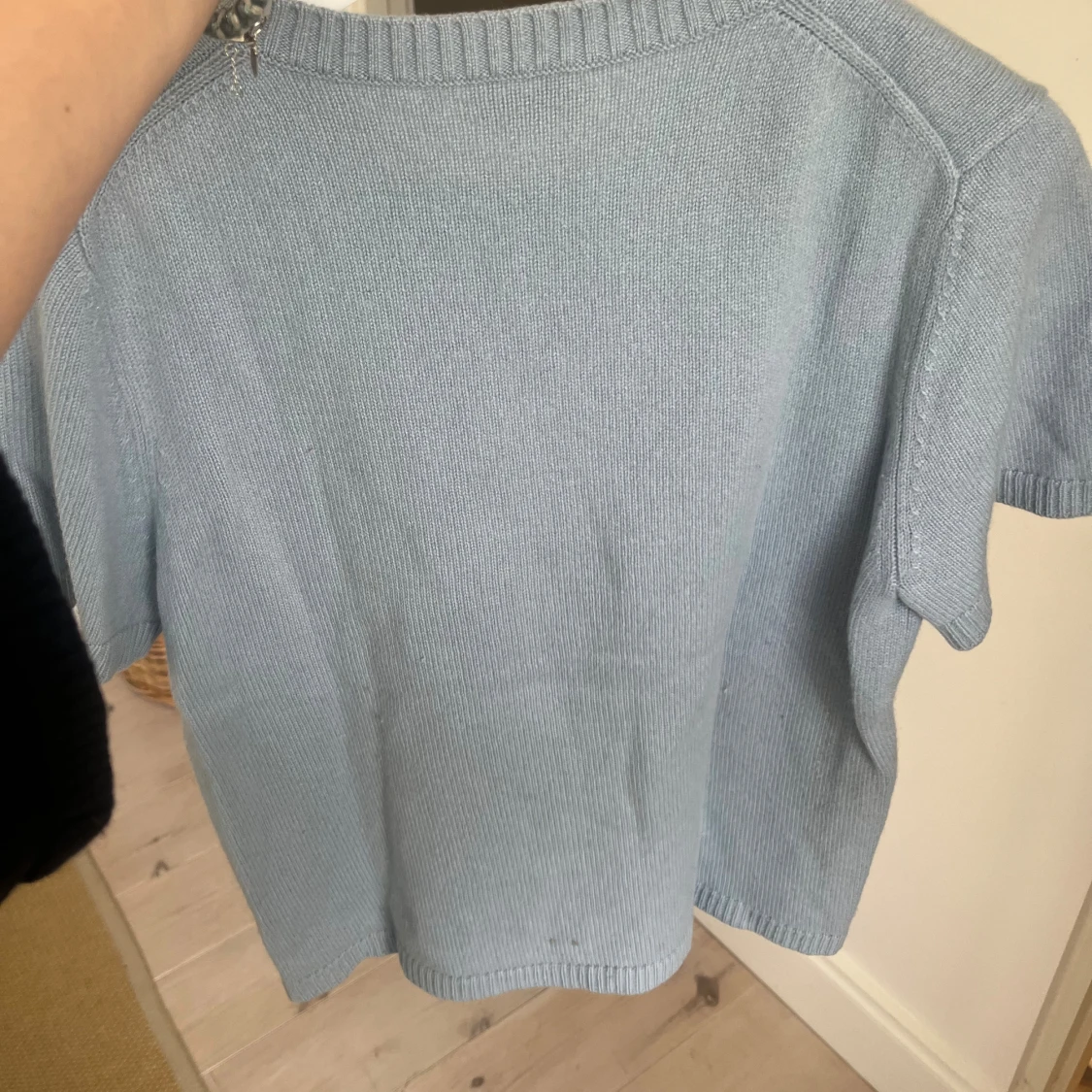 Ljusblå stickad tröja från Soft Goat - 1