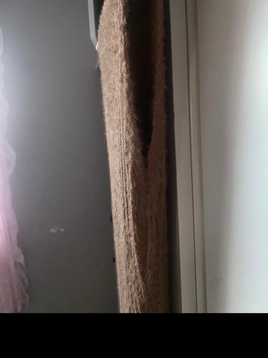 Brun stickad långklänning - 1