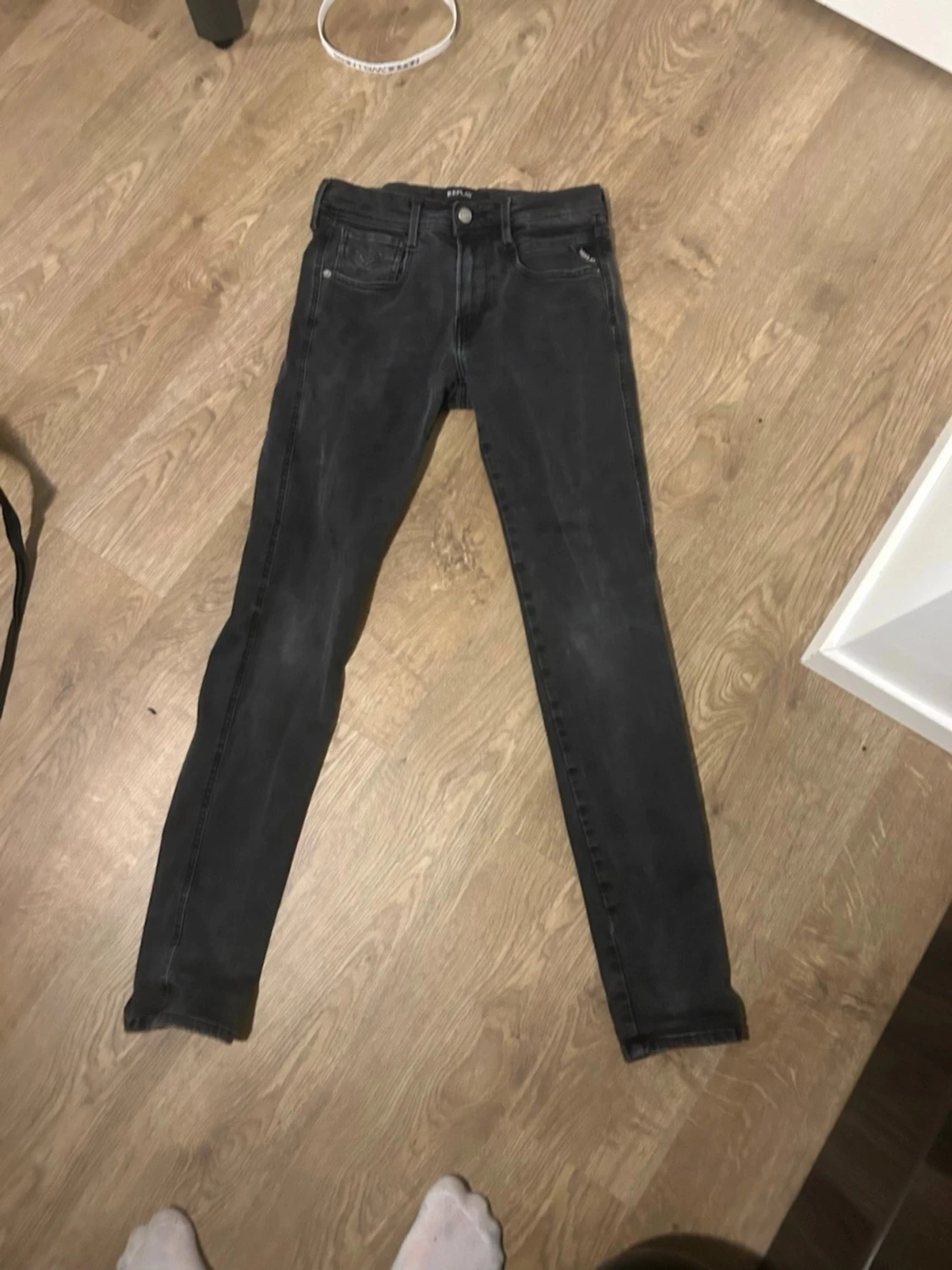 Replay Hyperflex Anbass svarta jeans