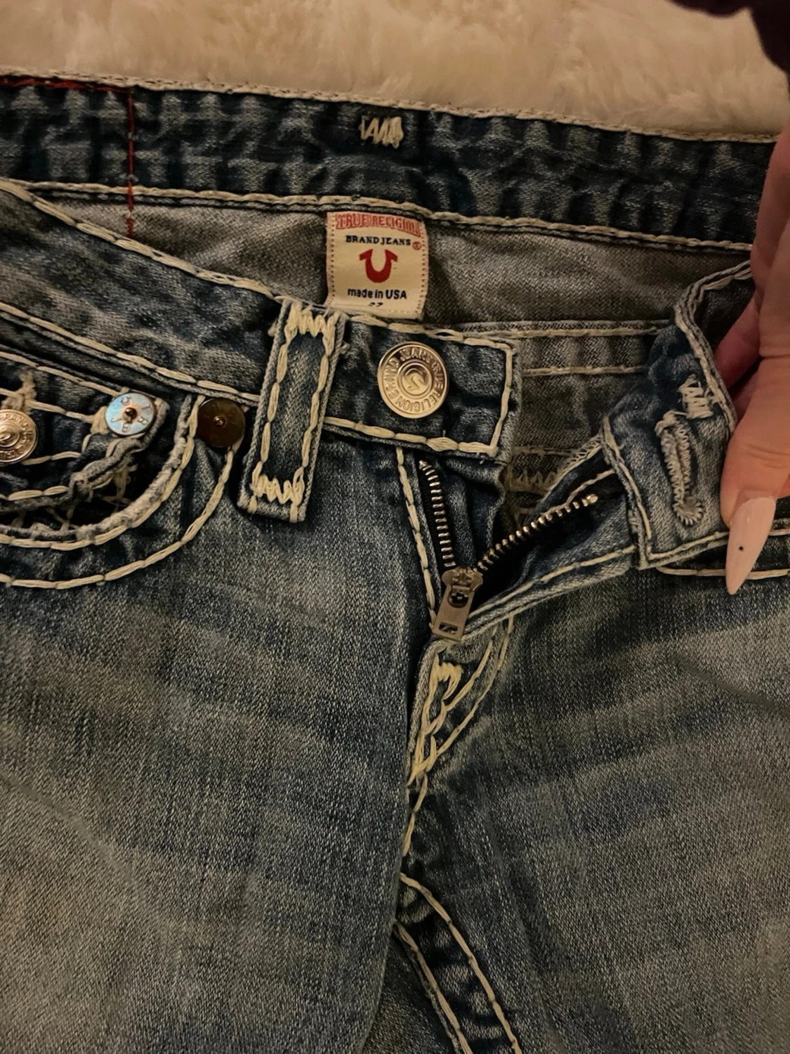 True Religion fat stitch bootcut jeans - 3