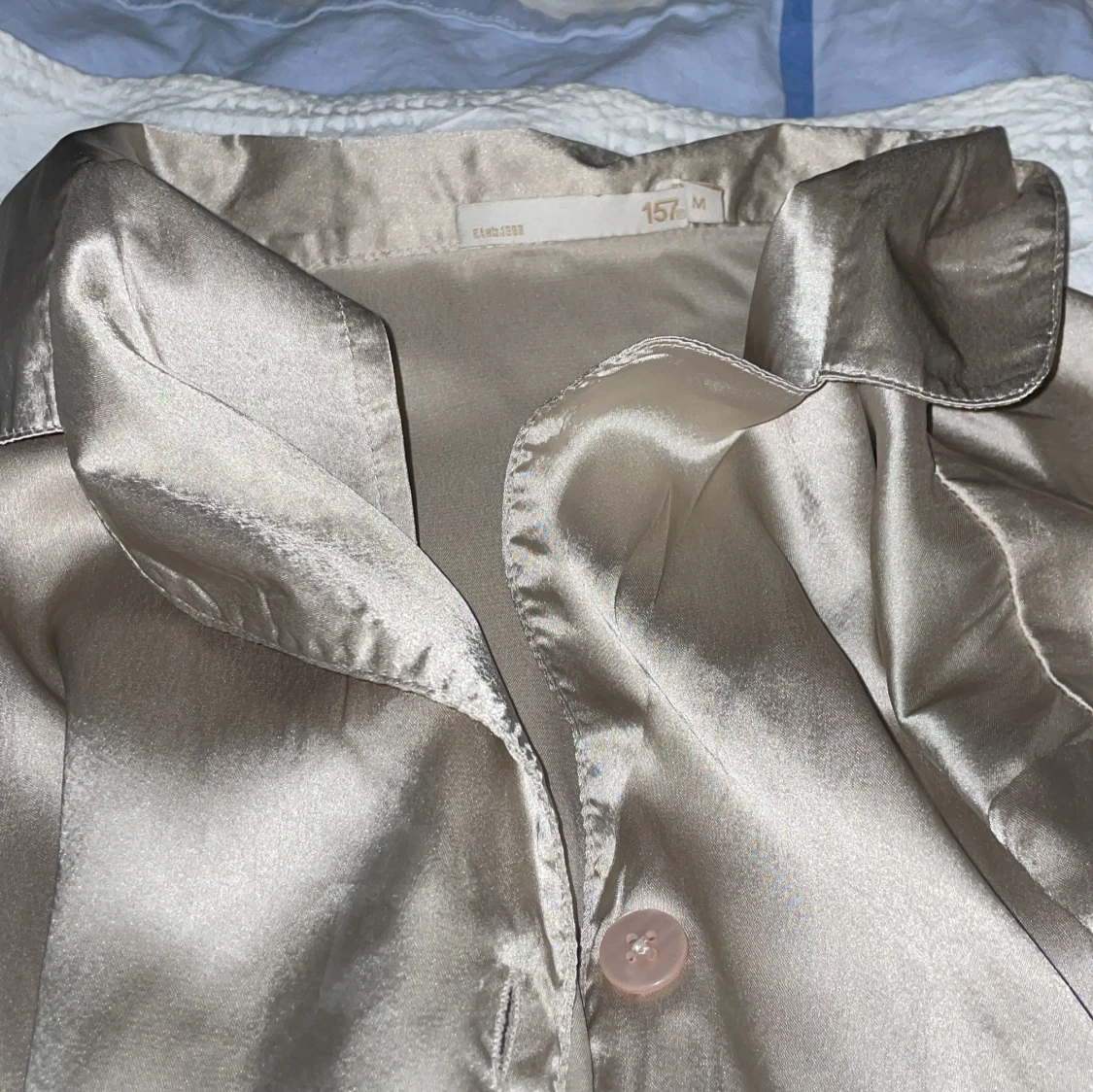 Beige blank  pyjamas set i polyester - 4