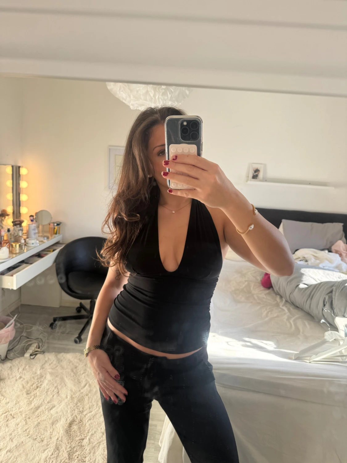 Svart halterneck topp från Zara