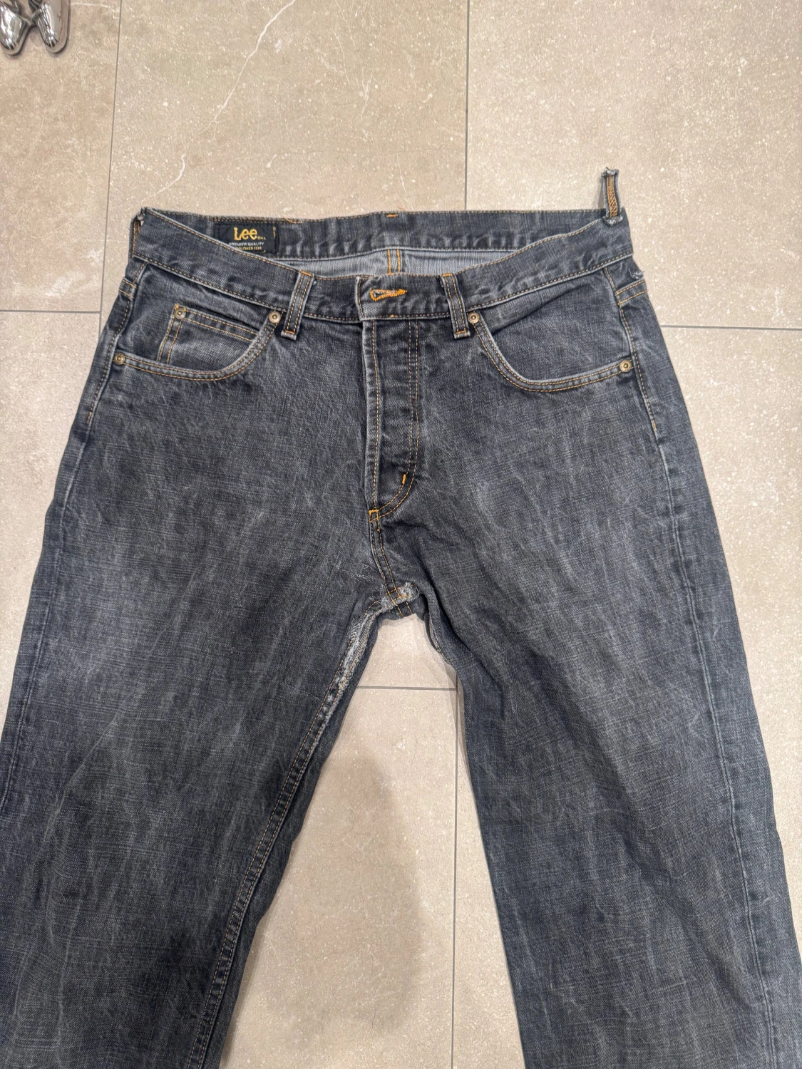 Mörkgrå Lee jeans straight fit - 1