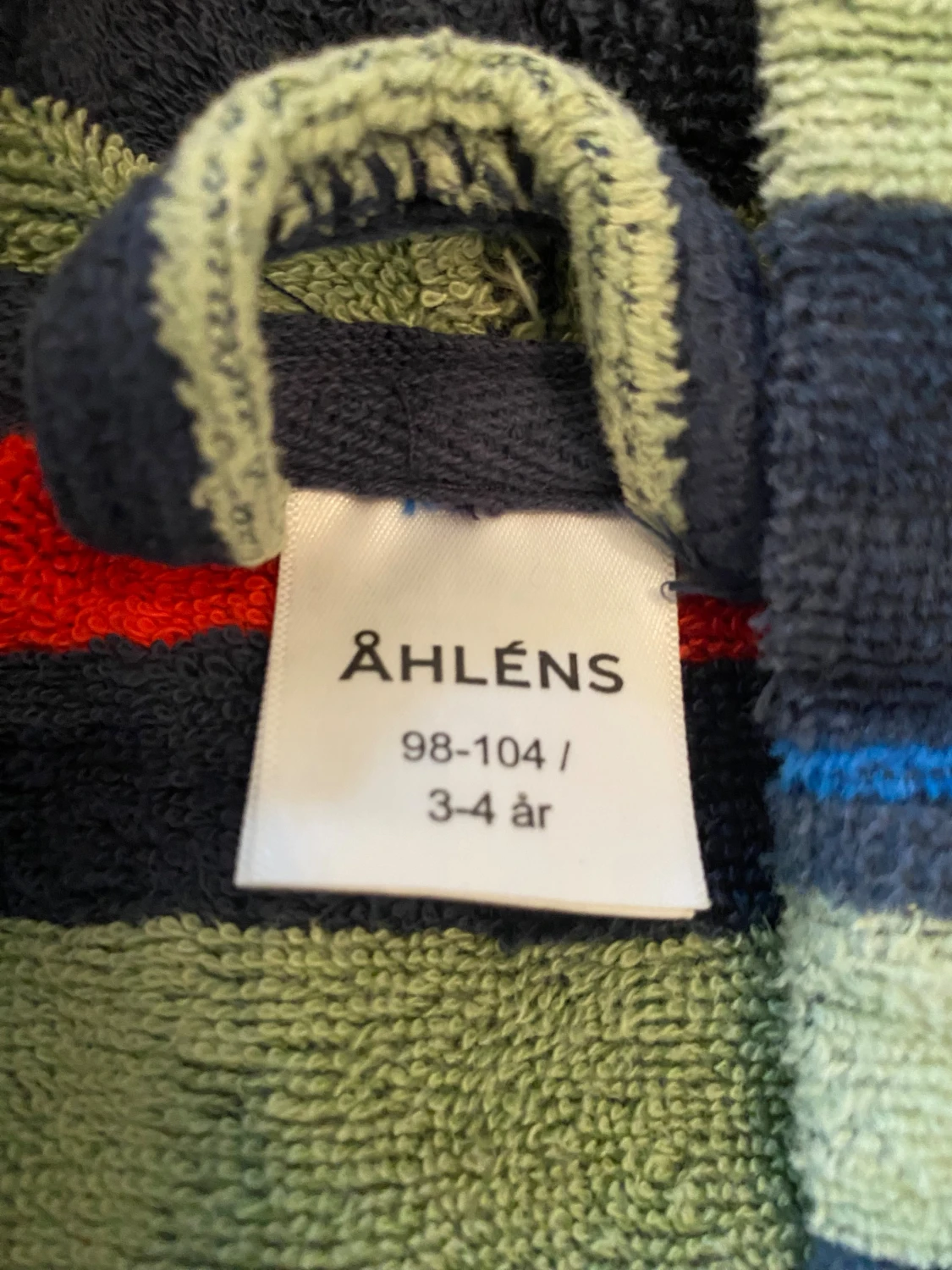 Randig badrock med huva från Åhléns - 2