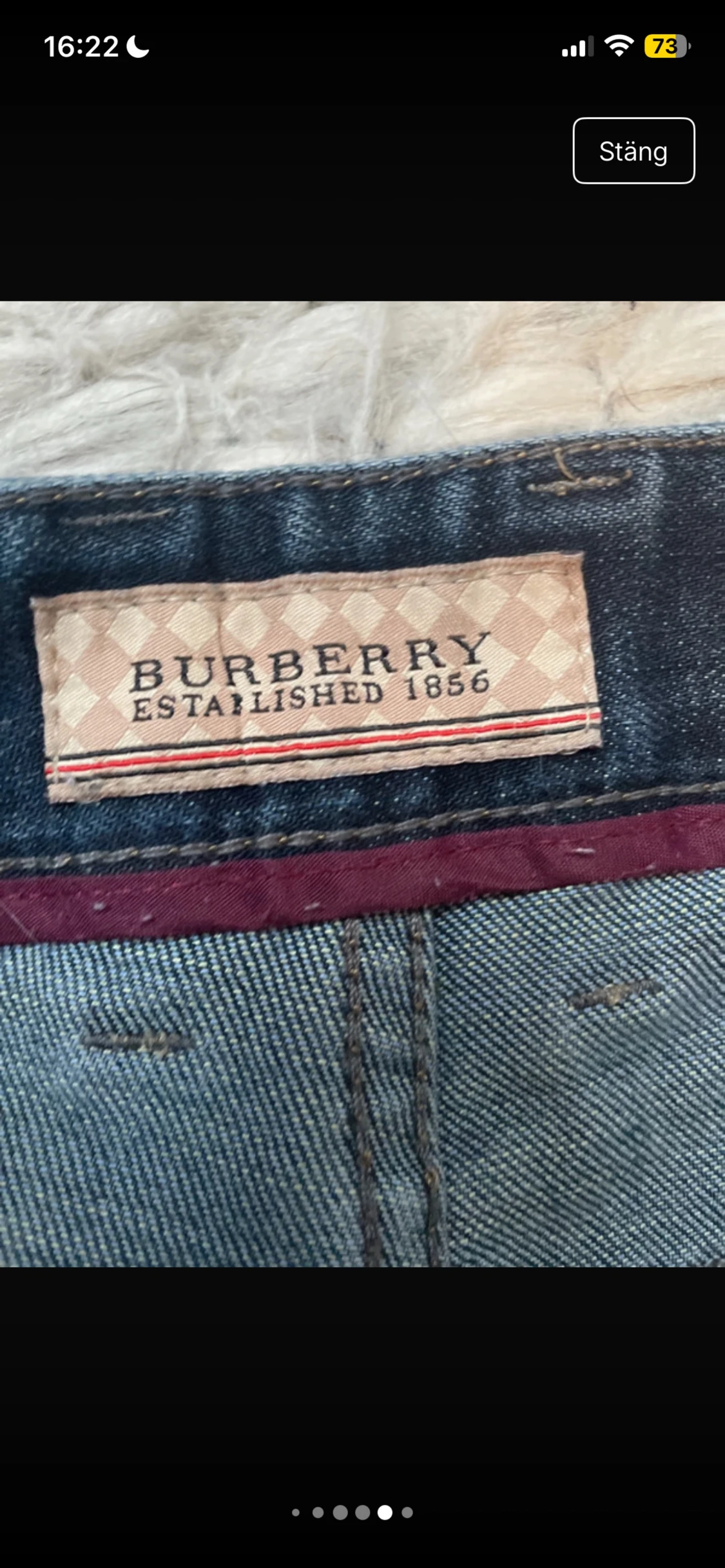 Burberry mörkblå jeans straight fit - 6