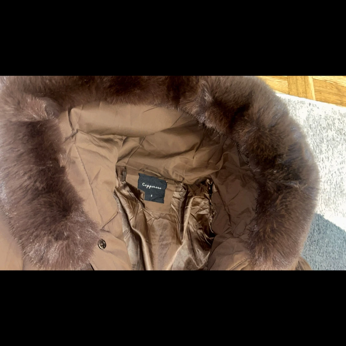 Brun lång vinterjacka  - 3